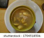 Anolini in chicken broth is a little rounded stuffed pasta with meat soup typical of the parmesan cuisine