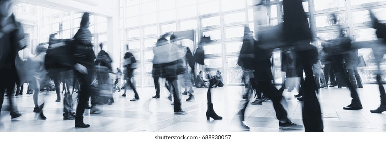 Anonymous Crowd Of People Walking