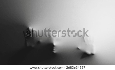 Anonymous face and Ghostly Hands Behind Fabric