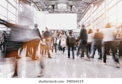 Anonymous People At A Trade Fair 