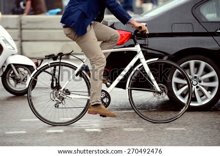 Anonymous person on bike