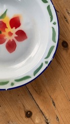 Another Angle : Classic Indonesian Plates With Flower Images