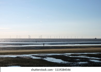 Another Place, A Piece Of Modern Sculpture By Sir Antony Gormley Located At Crosby Beach
Liverpool City Region, England, United Kingdom          