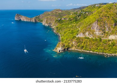 Anse Chastenet Saint Lucia From An Aerial View