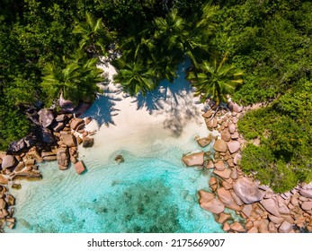 Anse Lazio Praslin Seychelles, a tropical beach during a luxury vacation in the Seychelles. Tropical beach Anse Lazio Praslin Seychelles