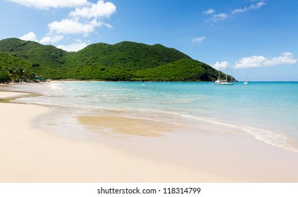 Anse Marcel Beach And Boats On French Side Of St Martin Sint Maarten Caribbean