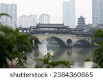 Anshun Bridge across the Jin River, Chengdu, Sichuan Province, China