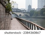 Anshun Bridge across the Jin River, Chengdu, Sichuan Province, China