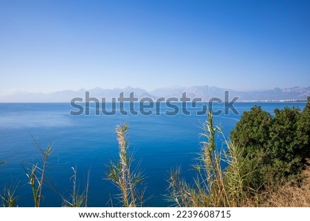 Antalya beach and beautiful blue sea