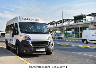 Antalya / Turkey - 09.27.18: Uber Shuttle In Airport