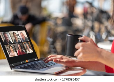 Antalya, TURKEY - August 18, 2020. Laptop Showing Zoom Cloud Meetings App.