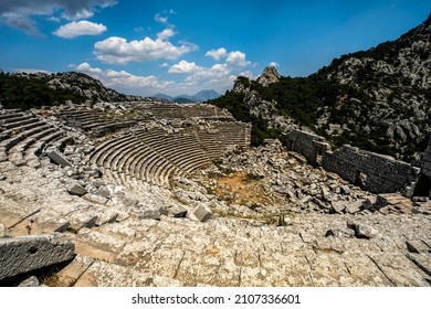 Antalya, Turkey January 14, 2022: Termessos Ancient City Integrated With Nature