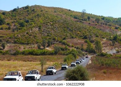 Antalya, Turkey - September 29, 2012: People Are Making Safari Jeeps During The Tourist Season In Alanya.