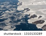 Antarctic coastline as seen from the air