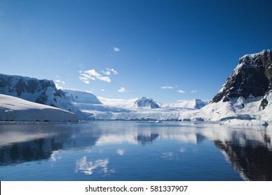 Antarctic landscape, inside Lemaire Channel. 