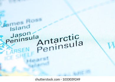 Antarctic Peninsula. Antarctica On A Map