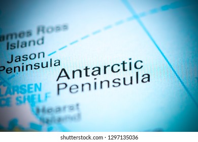 Antarctic Peninsula. Antarctica On A Map