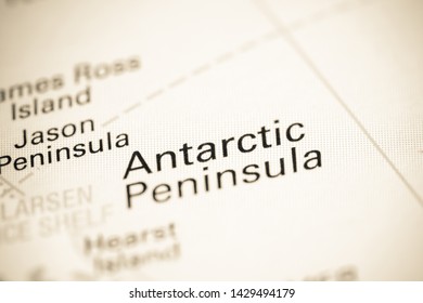 Antarctic Peninsula. Antarctica On A Map