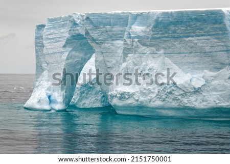 Antarctica, Antarctic Peninsula, Palmer Archipelago, Neumayer Channel - Global warming - Fairytale landscape - Tabular Iceberg in Bransfield Strait