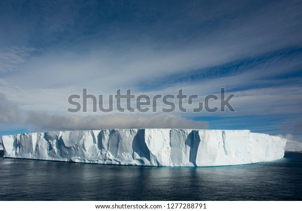 Antarctica.\
Antarctic Sound. Giant tabular\
iceberg.
