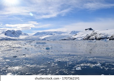 Antarctica Glacier Colony Landscape Ocean Iceberg