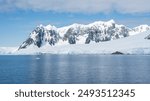 Antarctica mountains and sea. South Pole. On a sunny day. High quality photo