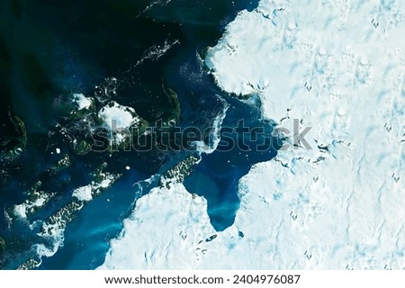Antarctica from space. Elements of this image furnished by NASA. High quality photo