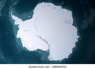 Antarctica from space, mainland. Elements of this image were furnished by NASA