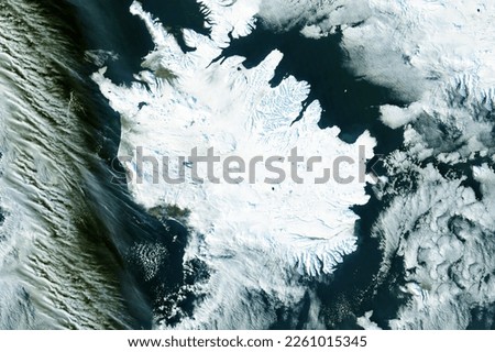 Antarctica from space, melting ice. Elements of this image furnished by NASA. High quality photo