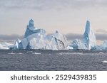 Antarctica view. Seascape and landscape of Antarctica. Glaciers and Southern Ocean.