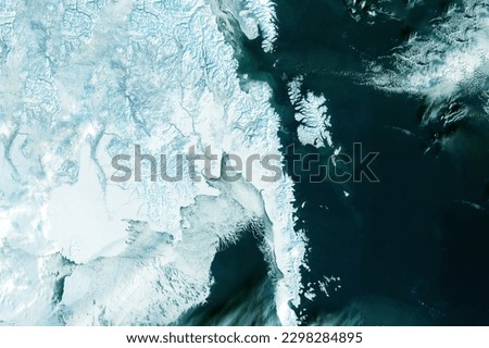 Antarctica, a view from space. Elements of this image furnished NASA. High quality photo