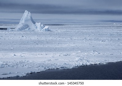 Antarctica Weddell Sea Iceberg In Ice Field