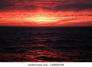 Antartic Sunset Landscape, South Pole