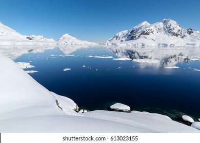 Antartica Landscapes On A Sunny Day