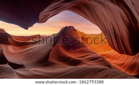 Antelope Canyon Arizona - abstract background. Travel and beauty concept.