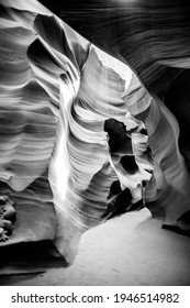 Antelope Canyon in black and white, high contrast - Shutterstock ID 1946514982