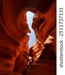 Antelope Canyon, Grand Canyon, 2024. Beautiful red rocks with the sun.