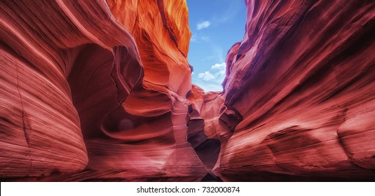 The Antelope Canyon, near Page, Arizona, USA. The Antelope Canyon is the most-visited and most-photographed slot canyon in the American Southwest. - Powered by Shutterstock