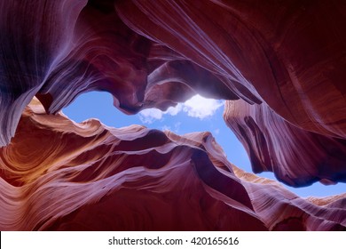  Antelope Canyon With Sky.