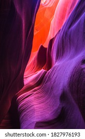 Antelope Canyon Tending To Purple Arizona