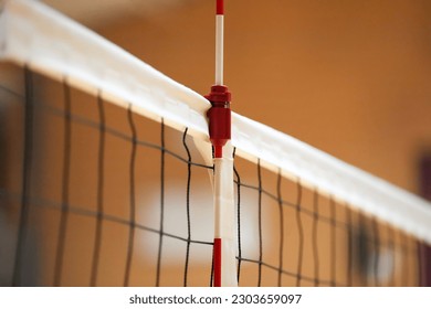 Antenna attached to both ends of a volleyball net to distinguish the in and out of the ball.
