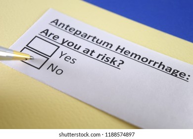 Antepartum Hemorrhage: Are You At Risk?