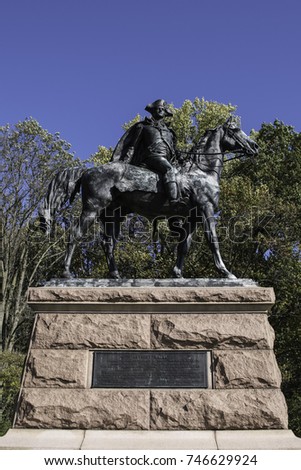 Anthony Wayne statue at Valley Forge National Historical Park by Henry K. Bush-Brown