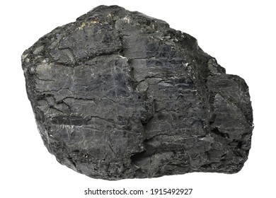 anthrazite coal from Ibbenburen, Germany isolated on white background