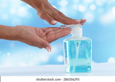 anti bacterial agent bottle for hand washing - Powered by Shutterstock