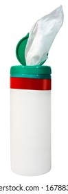 Anti Bacterial Sanitizing Wipes In Plastic Canister.