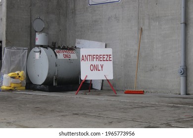 Anti Freeze Only Sign Outdoors