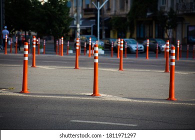 Anti Parking Bollard In The City