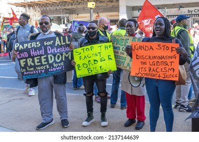 Anti Racism Protest On The Streets Of London. London - 19th March 2022