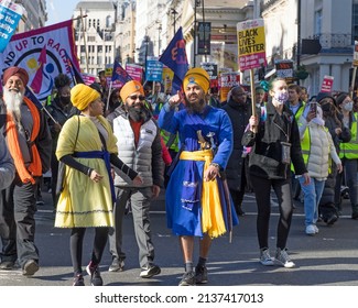 Anti Racism Protest On The Streets Of London. London - 19th March 2022